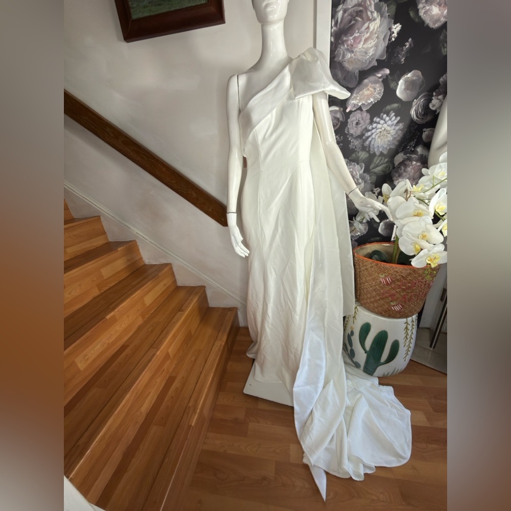 BHLDN X Jenny Yoo Tabitha One-Shoulder Wedding Gown - Picture 9 of 13